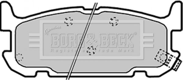 BORG & BECK Комплект тормозных колодок, дисковый тормоз BBP1936